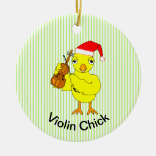 Adorno De Cerámica Violin Chick
