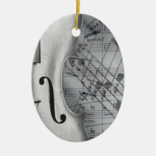 Adorno De Cerámica Violin Ornament