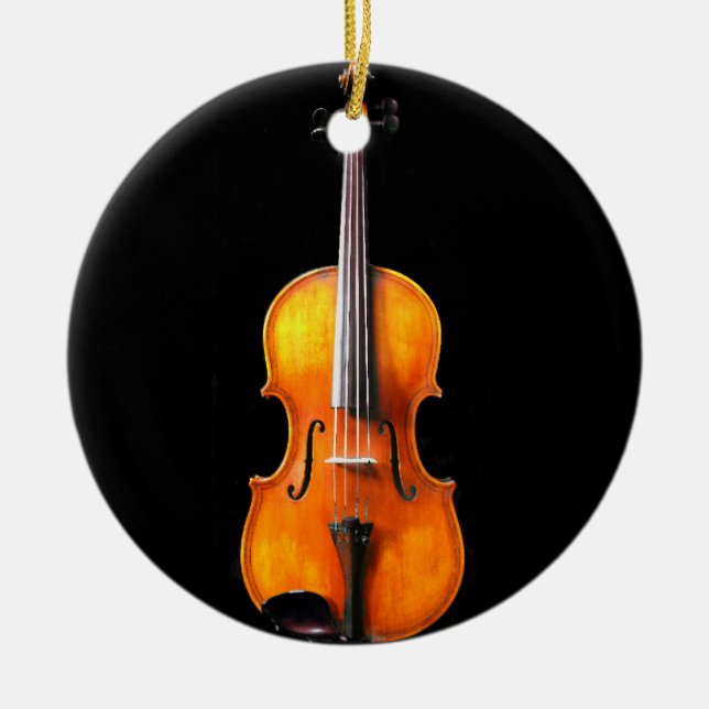 Adorno De Cerámica Violín/ornamento de la viola de Leslie Harlow (Frente)