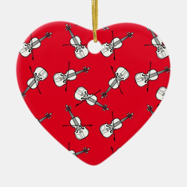 Adorno De Cerámica Violinas blancas (Frente)