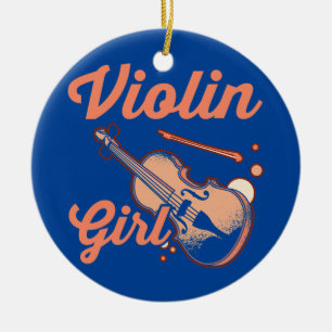 Adorno De Cerámica Violinista Instrumento de Cuerda Músico Amante de