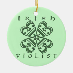 Adorno De Cerámica Violist irlandés