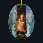 Adorno De Cerámica VIRGEN CON INFANTIL - CONCIERTO DE ÁNGELES, Zafiro<br><div class="desc">Pintura renacentista,  escuela de flamanda - 16. Century. Elaboración con una brillante piedra de piedra 3d.</div>
