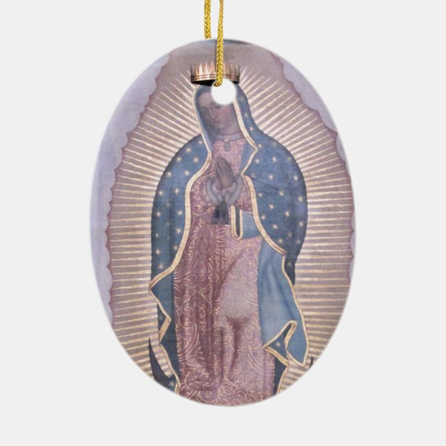 Adorno De Cerámica Virgen de Guadalupe (Atrás)