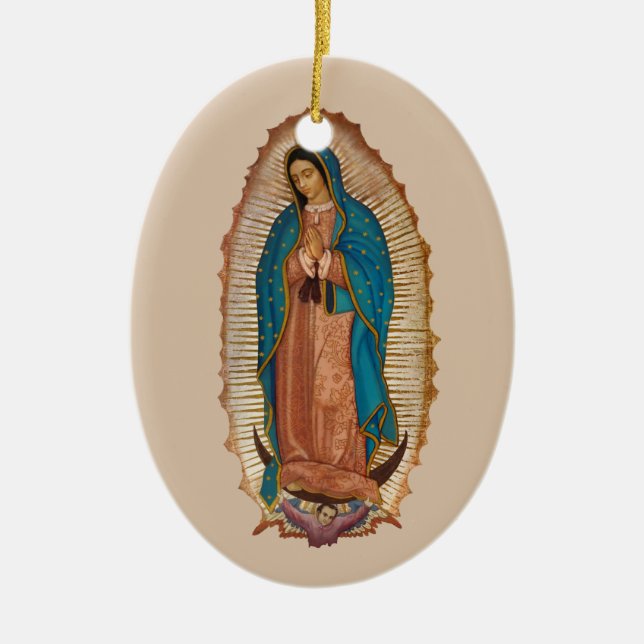 Adorno De Cerámica Virgen de Guadalupe (Frente)