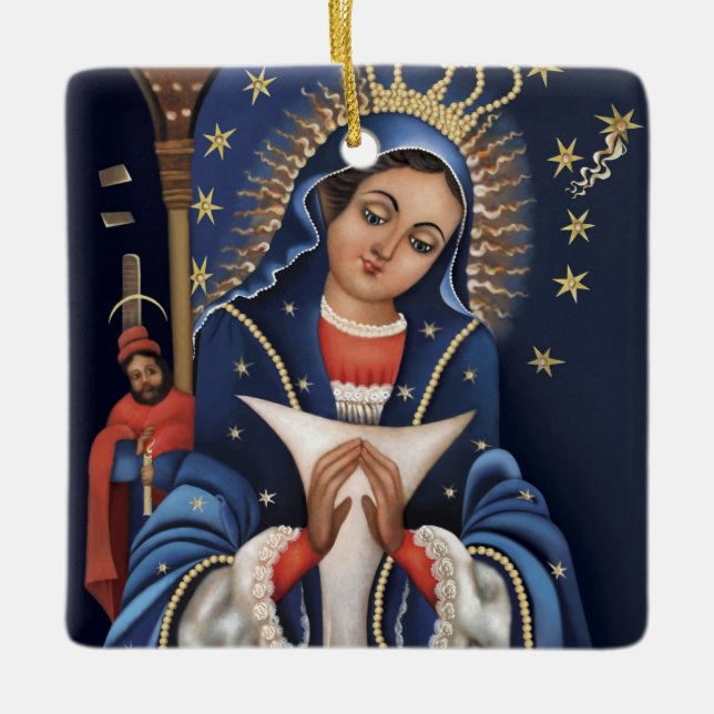 Adorno De Cerámica Virgen de la Altagracia (Anverso)