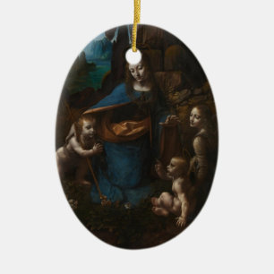 Adorno De Cerámica virgen de las rocas