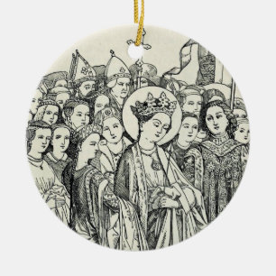 Adorno De Cerámica Virgen de Santa Úrsula y mártir