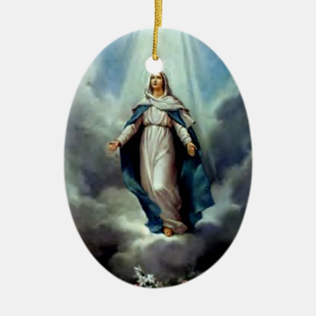 Adorno De Cerámica Virgen María bendecido - madre de dios (Frente)