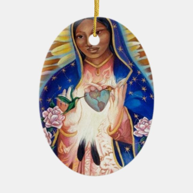 Adorno De Cerámica Virgen María - nuestra señora Of Guadalupe (Frente)