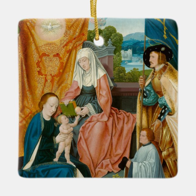 Adorno De Cerámica Virgen y niño - Barthel Bruyn la anciana (Anverso)