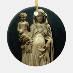 Adorno De Cerámica Virgen y niño, c.1375 (alabastro)
