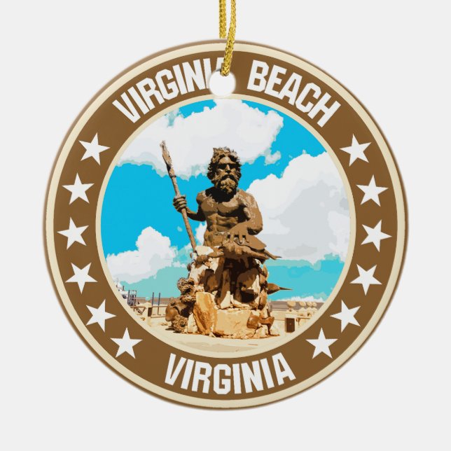 Adorno De Cerámica Virginia Beach (Frente)