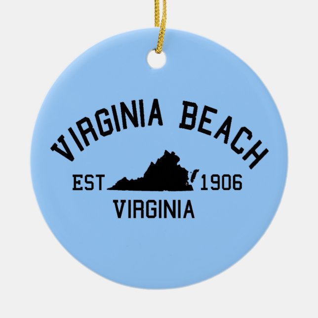 Adorno De Cerámica Virginia Beach. (Frente)