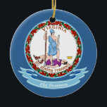 Adorno De Cerámica Virginia Seal<br><div class="desc">Sello Estatal de Virginia</div>