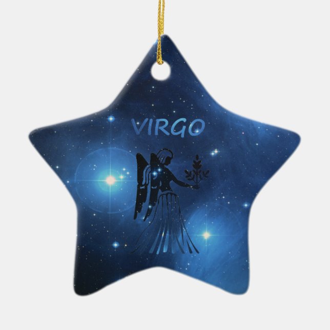 Adorno De Cerámica Virgo de la muestra del zodiaco (Frente)
