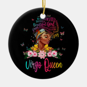 Adorno De Cerámica Virgo Queen Black Women Persistent Beautiful