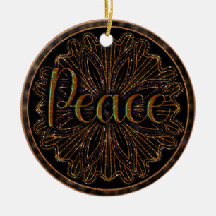 Adorno De Cerámica Virtue Peace Mandala