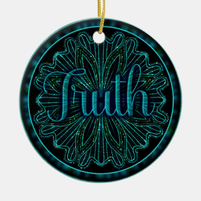 Adorno De Cerámica Virtue Truth Mandala (Frente)