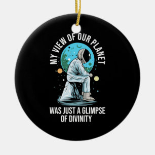 Adorno De Cerámica Vista Astronauta De Nuestro Planeta