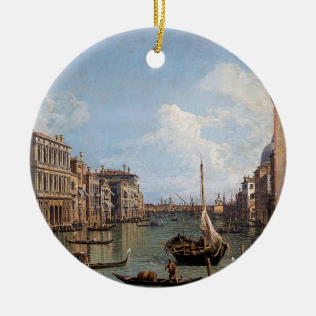Adorno De Cerámica Vista de Canaletto al Gran Canal (Frente)