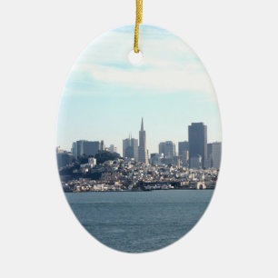 Adorno De Cerámica Vista de la ciudad de San Francisco desde la bahía