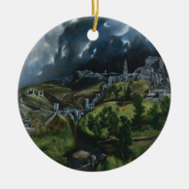 Adorno De Cerámica Vista de Toledo por El Greco