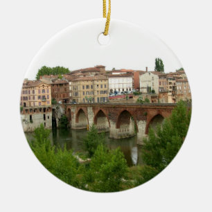 Adorno De Cerámica Vista del puente viejo (foto)