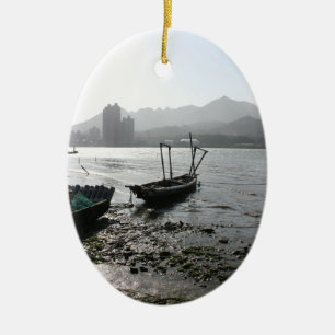 Adorno De Cerámica Vista desde Zhuwei hacia Luzhou, Taiwán