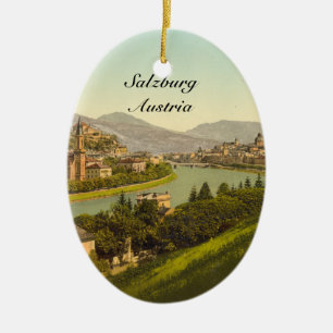 Adorno De Cerámica Vista general de Salzburg, Austria