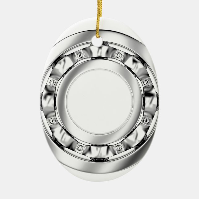 Adorno De Cerámica Vista lateral del rodamiento de bolitas (Frente)