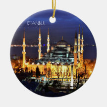 Vista nocturna de la Mezquita Azul de Estambul Tur