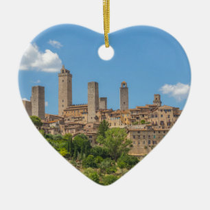 Adorno De Cerámica Vista panorámica de la Toscana de San Gimignano It