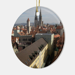 Adorno De Cerámica Vista sobre Regensburg, Alemania