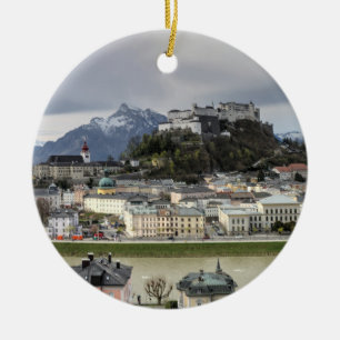 Adorno De Cerámica Vista sobre Salzburgo Austria