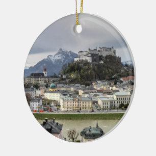 Adorno De Cerámica Vista sobre Salzburgo Austria