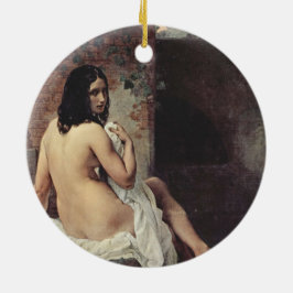 Adorno De Cerámica Vista trasera de una pluma (Francesco Hayez)