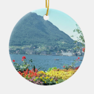 Adorno De Cerámica Vistas anaranjadas de los jardines públicos,