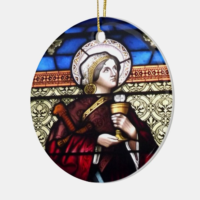 Adorno De Cerámica Vitral de Barbara del santo (Izquierda)