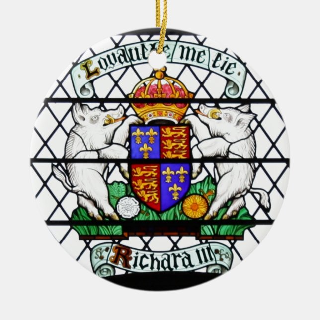 ADORNO DE CERÁMICA VITRAL RICHARD III DE REINO UNIDO (Frente)