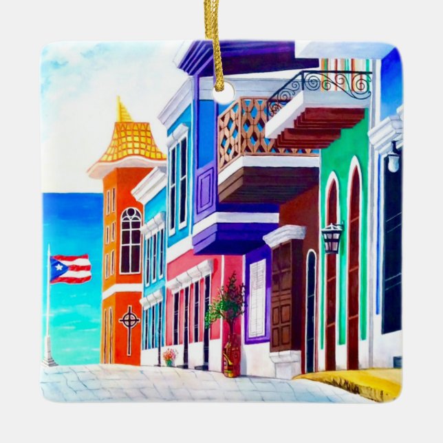 Adorno De Cerámica ¡Viva Puerto Rico! (Anverso)