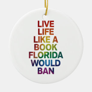 Adorno De Cerámica Vive como el libro que Florida prohibiría regalo d