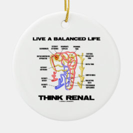 Adorno De Cerámica Vive una vida equilibrada piensa renal (Nephron)