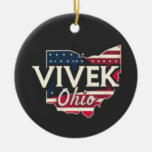 Adorno De Cerámica Vivek Ohio 2026 Gobernador Republicano Americano