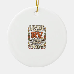 Adorno De Cerámica Viviendo el sueño de la RV Diseño de camiseta de c