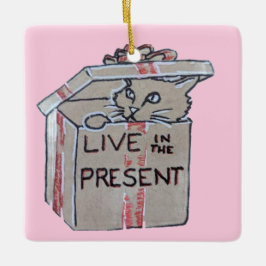 Adorno De Cerámica Vivir En El Presente