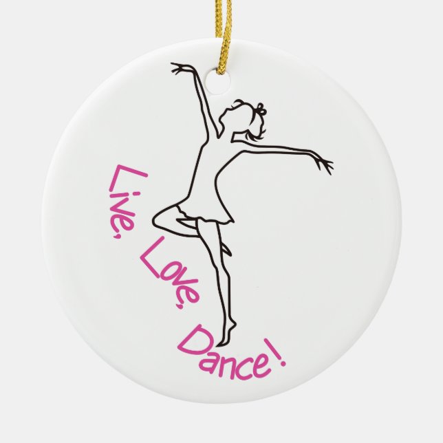 Adorno De Cerámica ¡Vivo, amor, danza! (Frente)