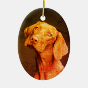 Adorno De Cerámica Vizsla