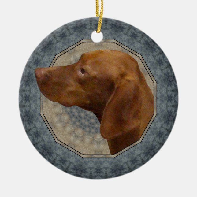 Adorno De Cerámica Vizsla (Frente)