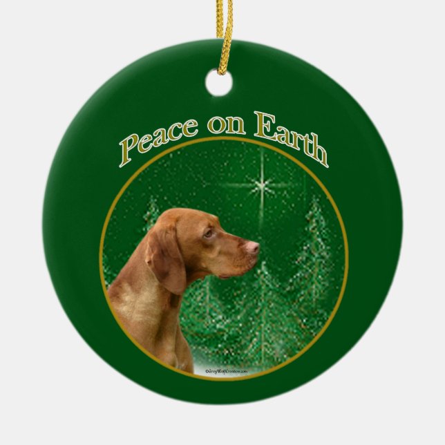 Adorno De Cerámica Vizsla Peace (Frente)